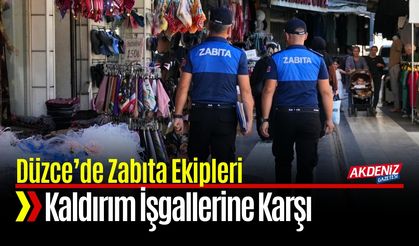 Düzce’de Zabıta Kaldırım İşgallerine Karşı Denetim Yaptı