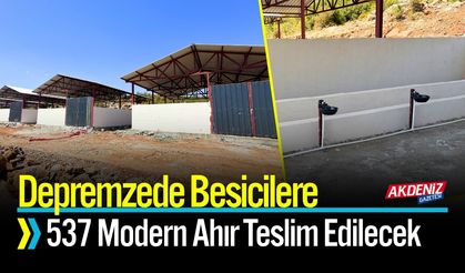 Depremzede Besicilere 537 Modern Ahır Teslim Edilecek