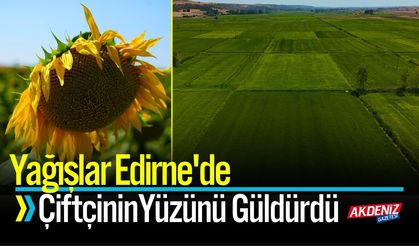 Yağışlar Edirne'de Çiftçinin Yüzünü Güldürdü