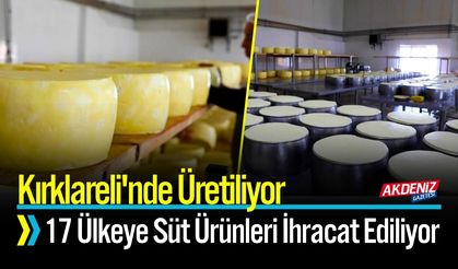 Kırklareli'nden 17 Ülkeye Süt Ürünleri İhracatı