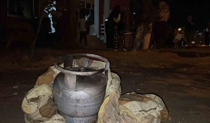 Alev topuna dönen piknik tüpü korkuttu