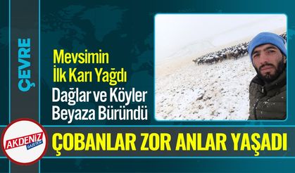 Mevsimin İlk Karı Yağdı: Çobanlar Zor Anlar Yaşadı