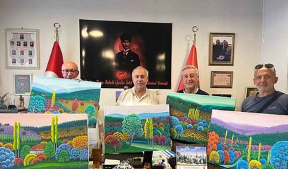 Emekli Polis Ressam Hasan Kara'dan Anlamlı Bağış