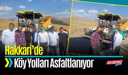 Hakkari’de Köy Yolları Yenilenerek Asfaltlanıyor