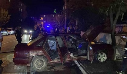 Aniden hareket etti, ağaca çarparak durdu