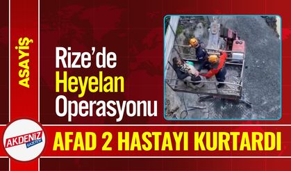 Rize’de Heyelanda Mahsur Kalan 2 Diyabet Hastası Kurtarıldı