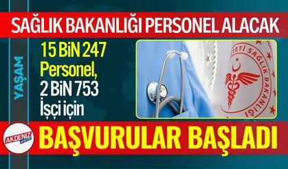 Sağlık Bakanlığına 15 Bin 247 Personel, 2 Bin 753 İşçi alımı