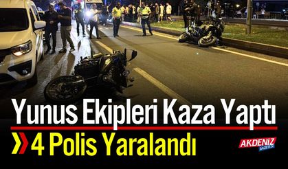 Yunus Ekipleri Kaza Yaptı: 4 Polis Yaralandı