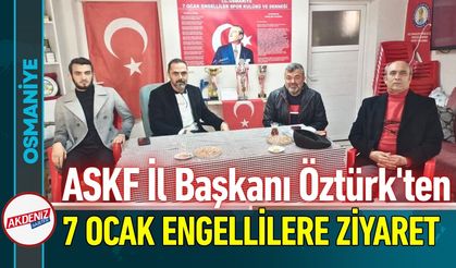 Osmaniye ASKF'den 7 Ocak Engellilere Ziyaret