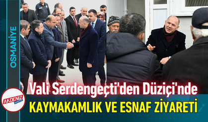 Osmaniye Valisi Serdengeçti'den Düziçi'nde Kaymakamlık ve Esnaf Ziyareti!