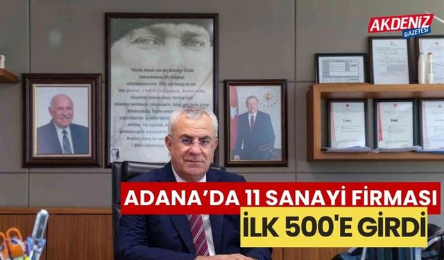 Adana'da 11 sanayi firması ilk 500'e girdi
