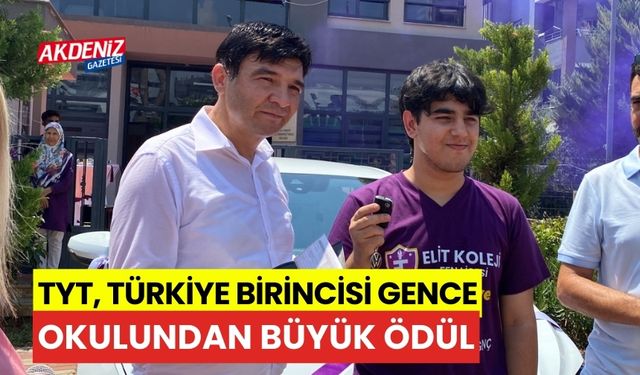 TYT, Türkiye birincisi gence okulundan büyük ödül