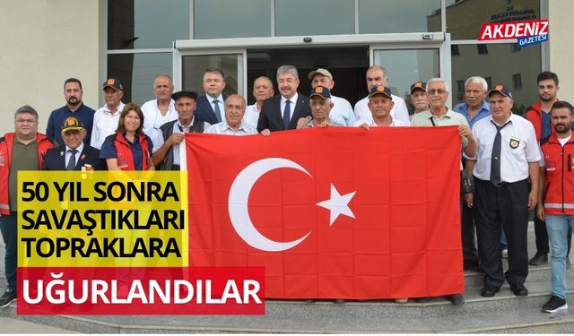 OSMANİYELİ KIBRIS GAZİLERİ, 50 YIL SONRA SAVAŞTIKLARI TOPRAKLARA UĞURLANDI