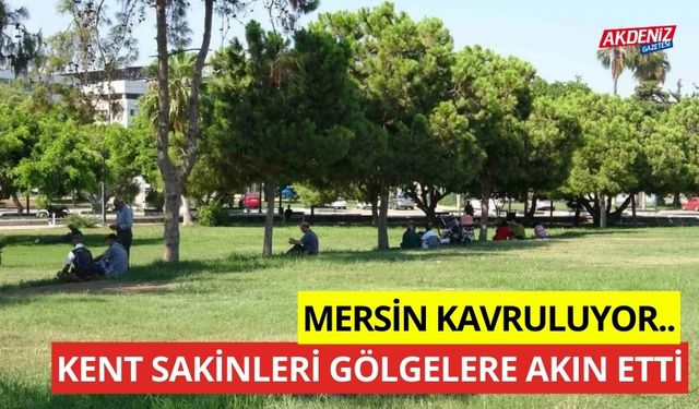 Mersin kavruluyor! kent sakinleri gölgelere akın etti