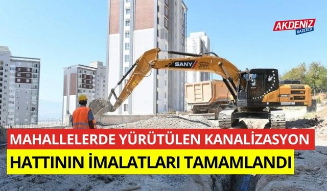 Mahallelerde yürütülen kanalizasyon hattının imalatları tamamlandı