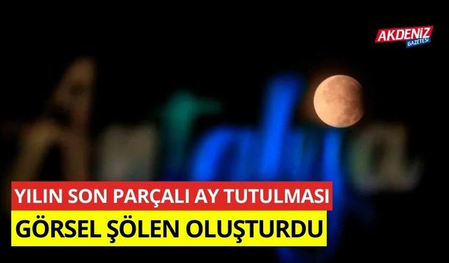 Yılın son parçalı Ay tutulması görsel şölen oluşturdu