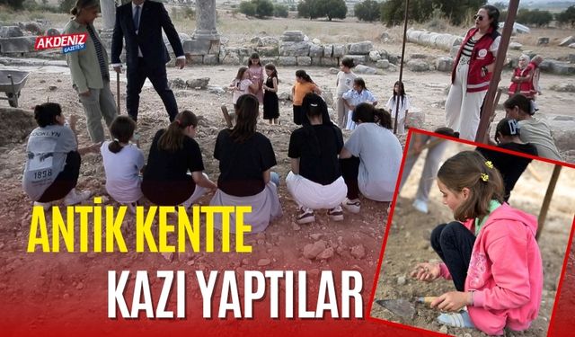 OSMANİYE'DE KIZLAR, KASTABALA'DA KAZI YAPTI