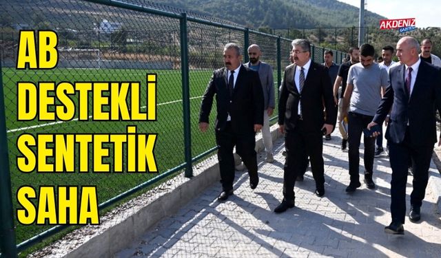 OSMANİYE'DE ÇARDAK KÖYÜNE AB DESTEKLİ SENTETİK FUTBOL SAHASI YAPILDI