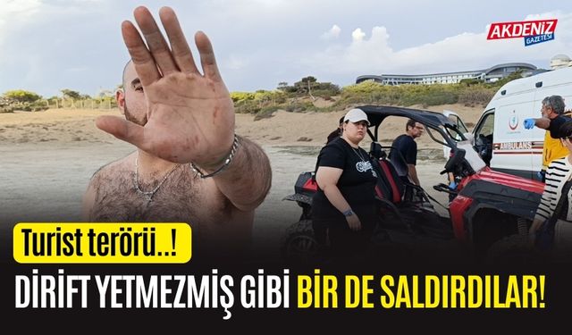 Dirift yaptıkları yetmedi; Gazeteciye de saldırdılar!