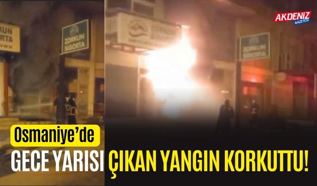 OSMANİYE'DE GECE YARISI KORKUTAN YANGIN!