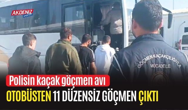 OSMANİYE'DE 11 DÜZENSİZ GÖÇMEN YAKALANDI