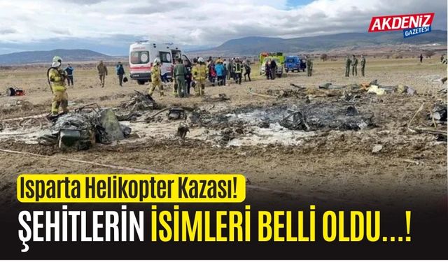 Helikopter kazası şehitlerinin isimleri belli oldu