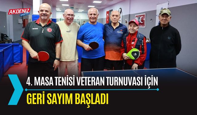 4. Masa Tenisi Veteran Turnuvası İçin Geri Sayım Başladı