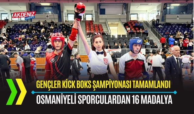 OSMANİYE:KICKBOKS ŞAMPİYONASINDAN 16 MADALYA İLE DÖNDÜLER