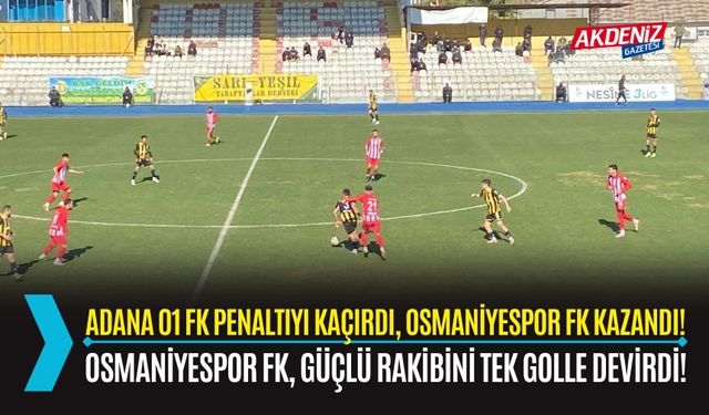 OSMANİYESPOR FK, ADANA 01 FK’YI HAZIRLIK MAÇINDA MAĞLUP ETTİ