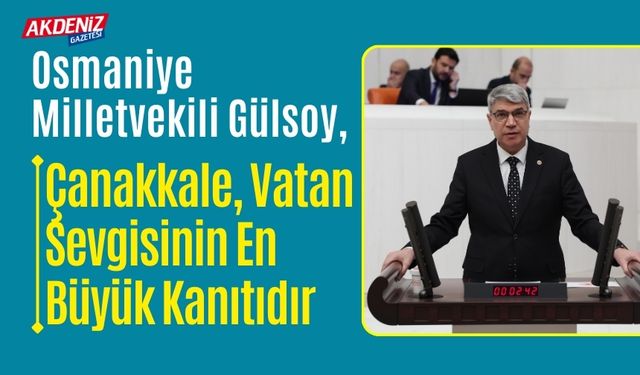MİLLETVEKİLİ SEYDİ GÜLSOY’DAN 18 MART ÇANAKKALE ZAFERİ MESAJI