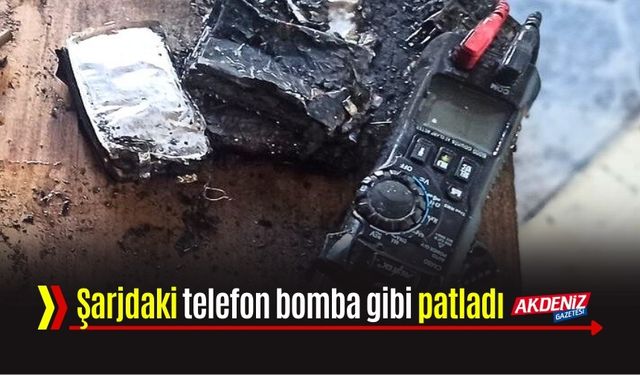 Şarjda Bırakılan Telefon Patladı, Yangın Çıktı