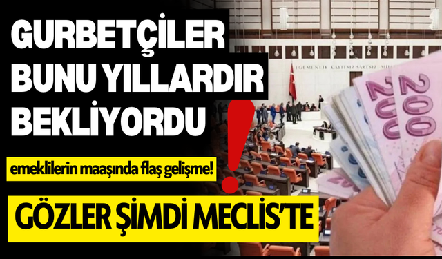 Gurbetçilere Meclis müjdesi! Yurt dışında çalışan emeklilerin maaşında flaş gelişme!
