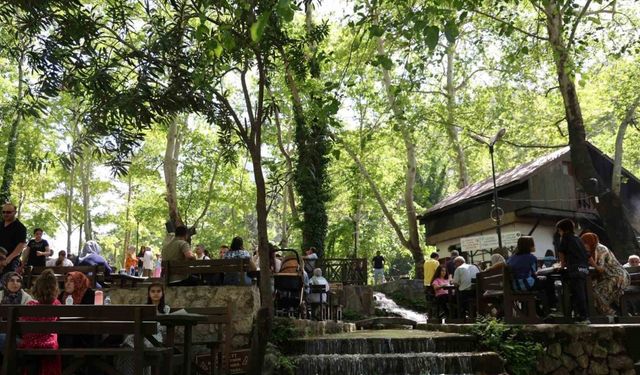 Adana'da sıcaktan kaçanlar, tabiat parkında serinledi