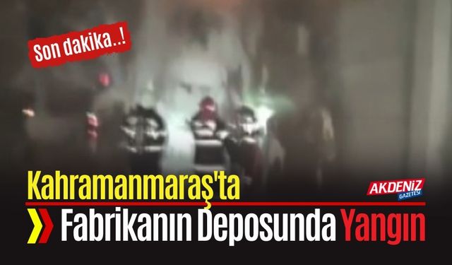 Kahramanmaraş'ta Fabrikanın Deposunda Yangın