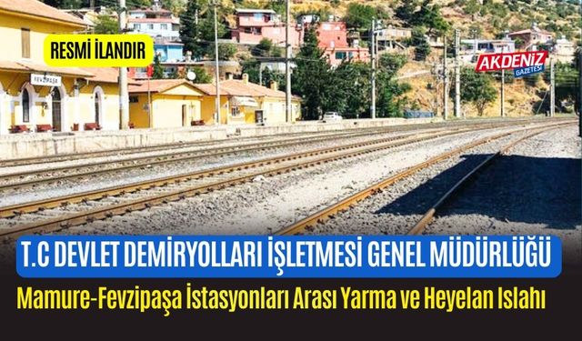 MAMURE-FEVZİPAŞA İSTASYONLARI ARASI YARMA VE HEYELAN ISLAHI YAPIM İŞİ