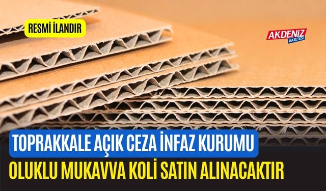 OLUKLU MUKAVVA KOLİ SATIN ALINACAKTIR