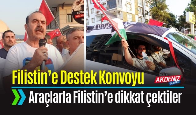 Osmaniye'de Filistin’e Destek İçin Araç Konvoyu Düzenlendi