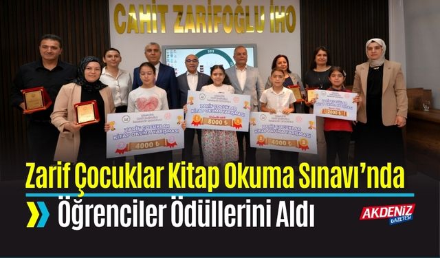 Zarif Çocuklar Kitap Okuma Sınavı’nda Öğrenciler Ödüllerini Aldı