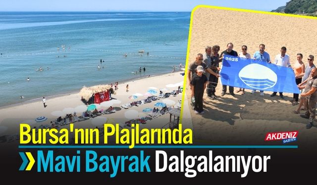 Bursa'nın Plajlarında Mavi Bayrak Dalgalanıyor