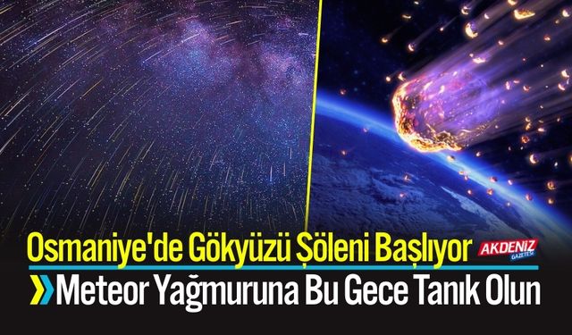 Meteor Yağmuruna Bu Gece Osmaniye'de Tanık Olun