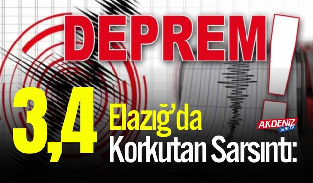 Elazığ Sivrice’de Korkutan Deprem: 3.4