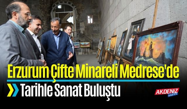 Erzurum'da Çifte Minareli Medrese Tarih ve Sanatla Buluştu