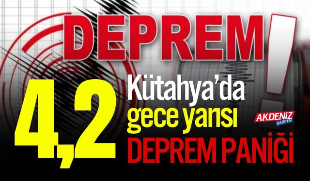 Simav’da 4.2 büyüklüğünde deprem