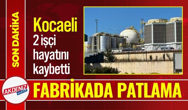 Kocaeli’nde fabrikada patlama: 2 işçi hayatını kaybetti