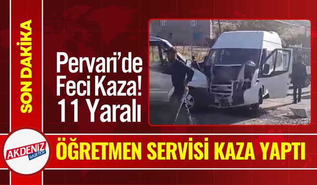 Siirt’te Öğretmen Servisi Kaza Yaptı: 11 Kişi Yaralı