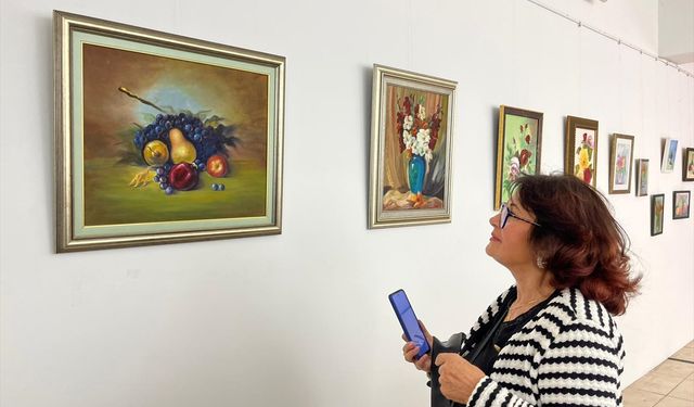 Antalya'da emekli öğretmen Akarsu'nun resim sergisi açıldı