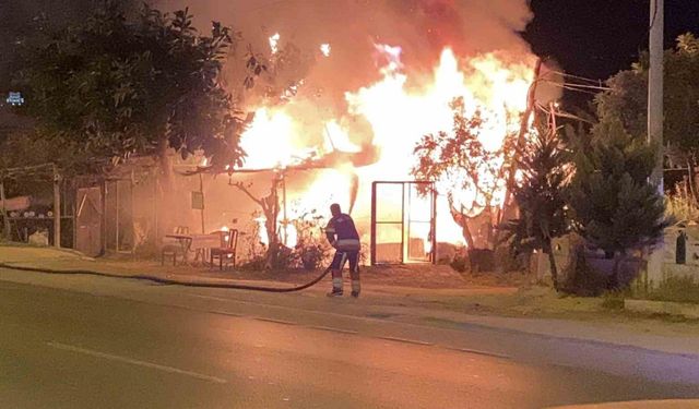 Mersin'de Ahşap Baraka Alevlere Teslim Oldu!