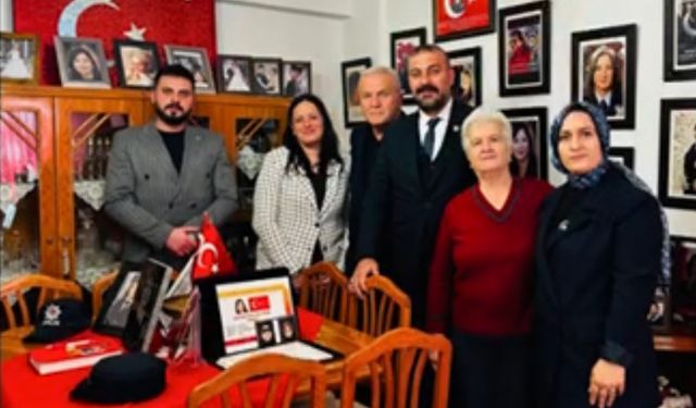 MHP Edirne teşkilatı, şehit ailelerinin evine misafir oldu