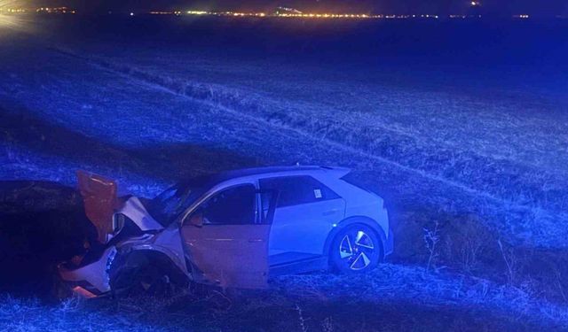 Seyir Halindeki Otomobil Yola Çıkan İneğe Çarptı