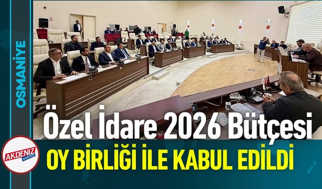 Osmaniye Özel İdare Bütçesi Oy Birliği İle Kabul Edildi